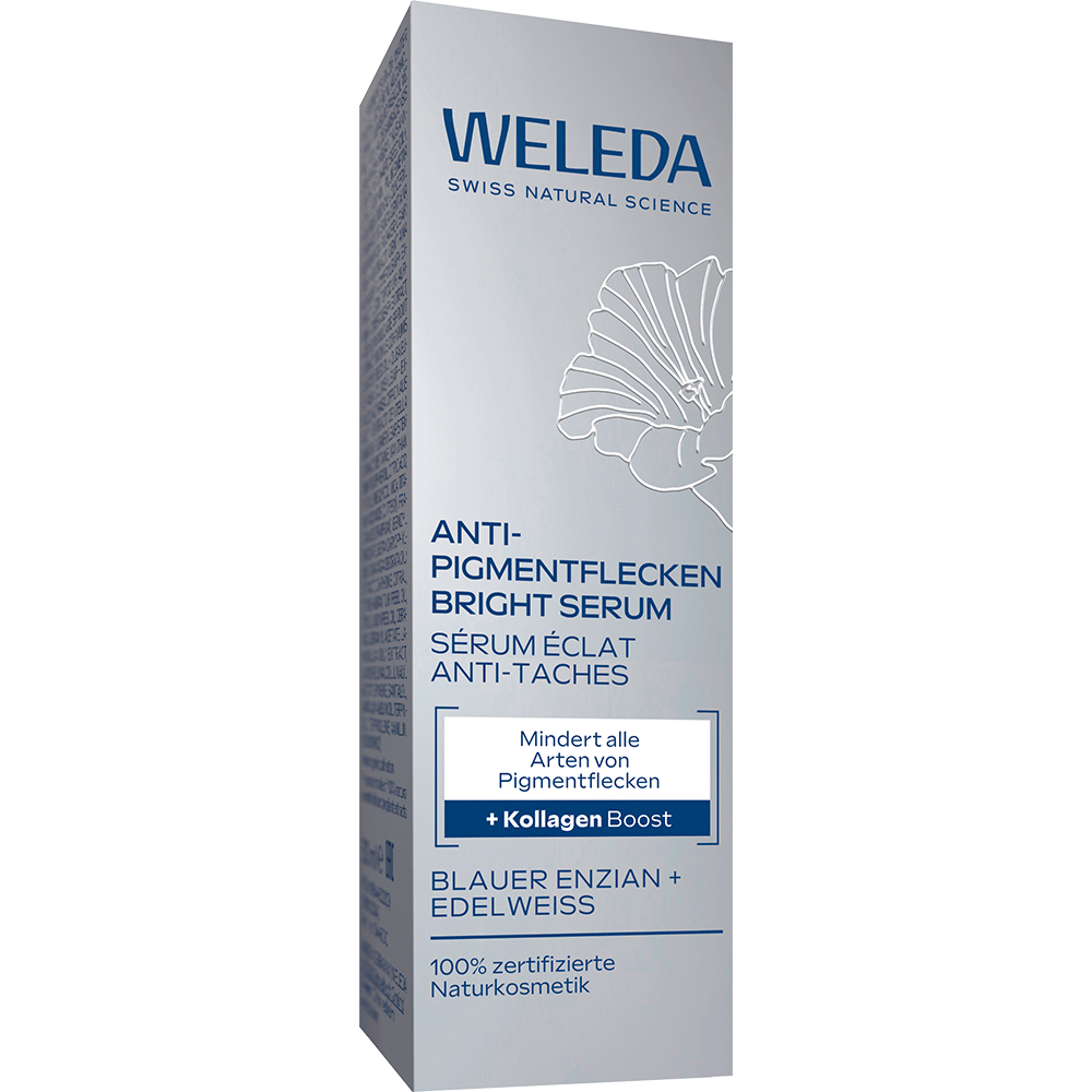 Bild: WELEDA Anti-Pigmentflecken Bright Serum Blauer Enzian und Edelweiss 