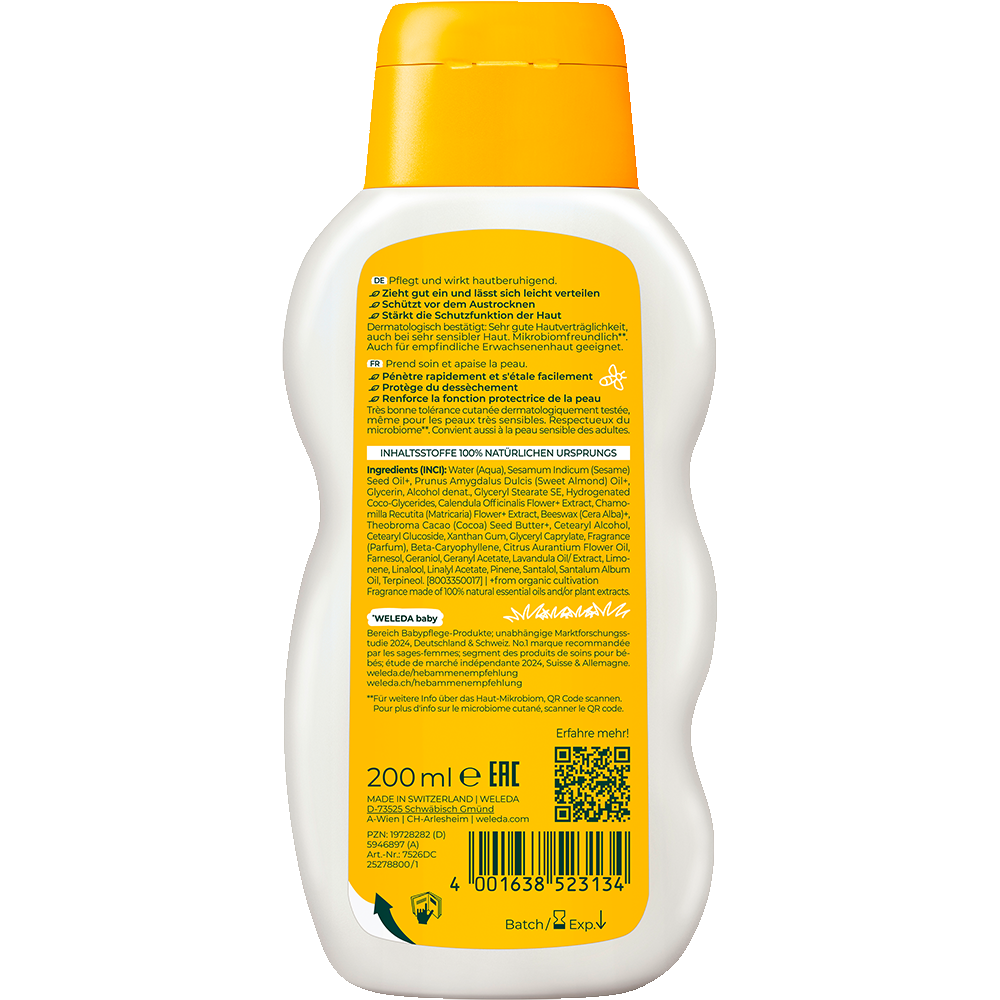 Bild: WELEDA Calendula Baby Pflegelotion 