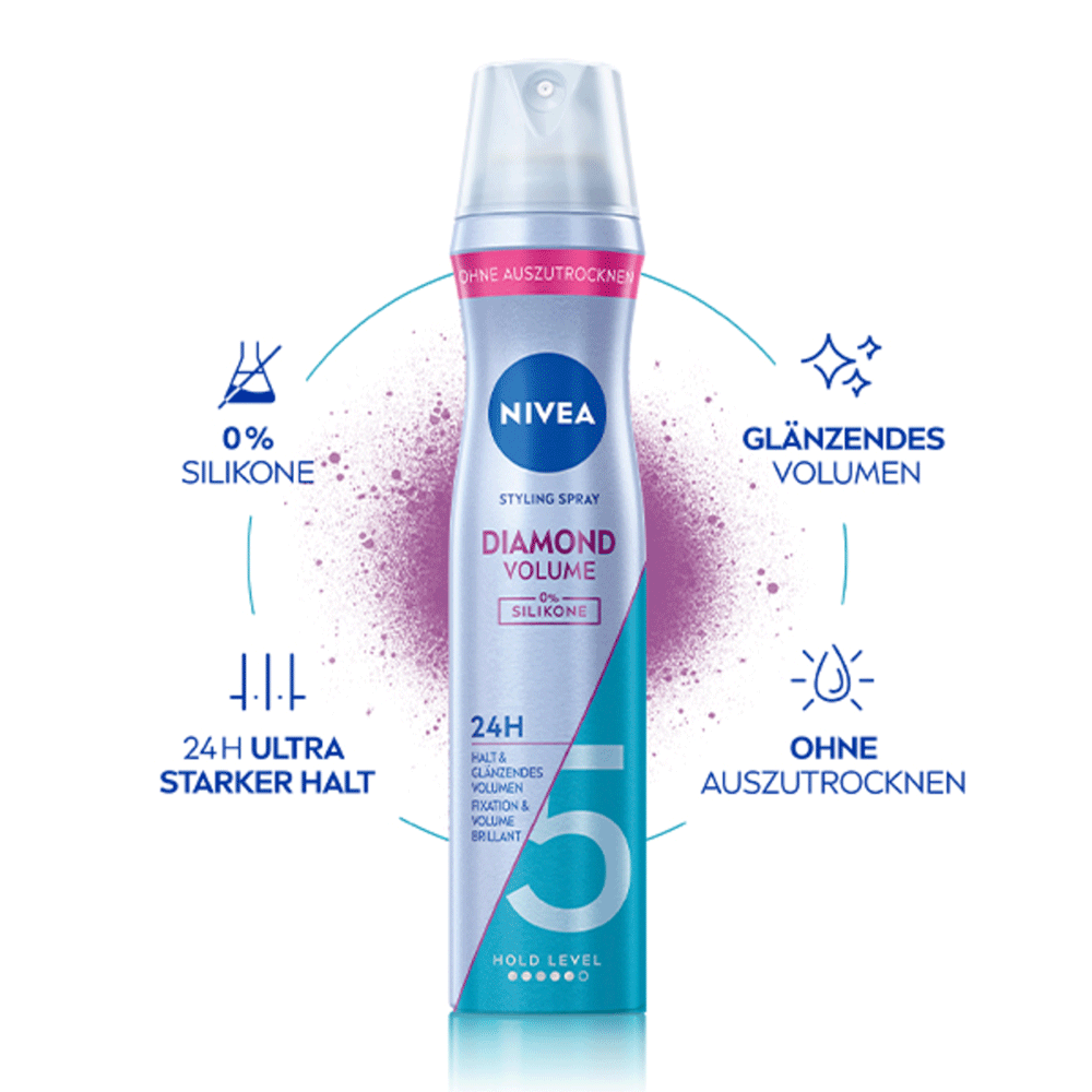 Bild: NIVEA Haarspray Diamond Volume 