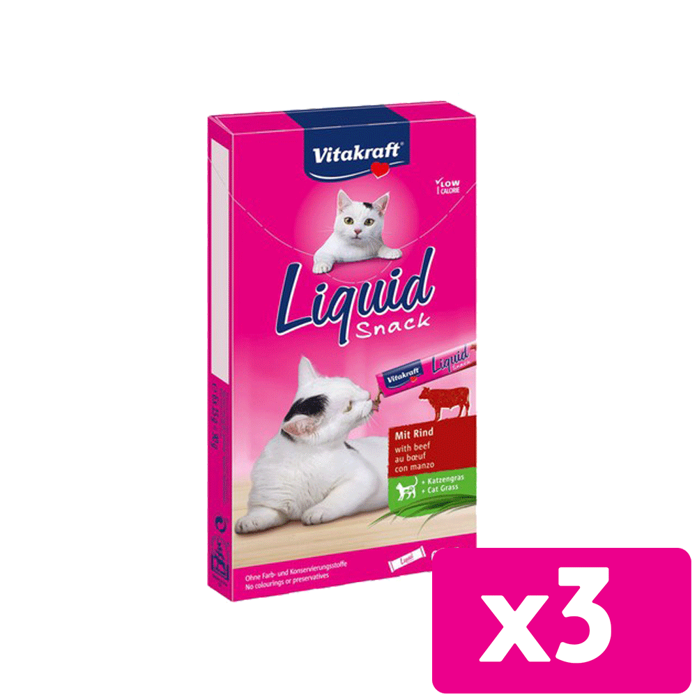 Bild: Vitakraft Cat liquid Snack Rind und Inulin 