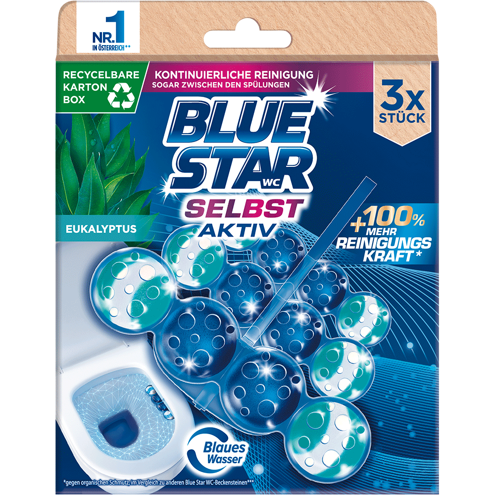 Bild: Blue Star Selbst Aktiv WC Steine Eukalyptus 