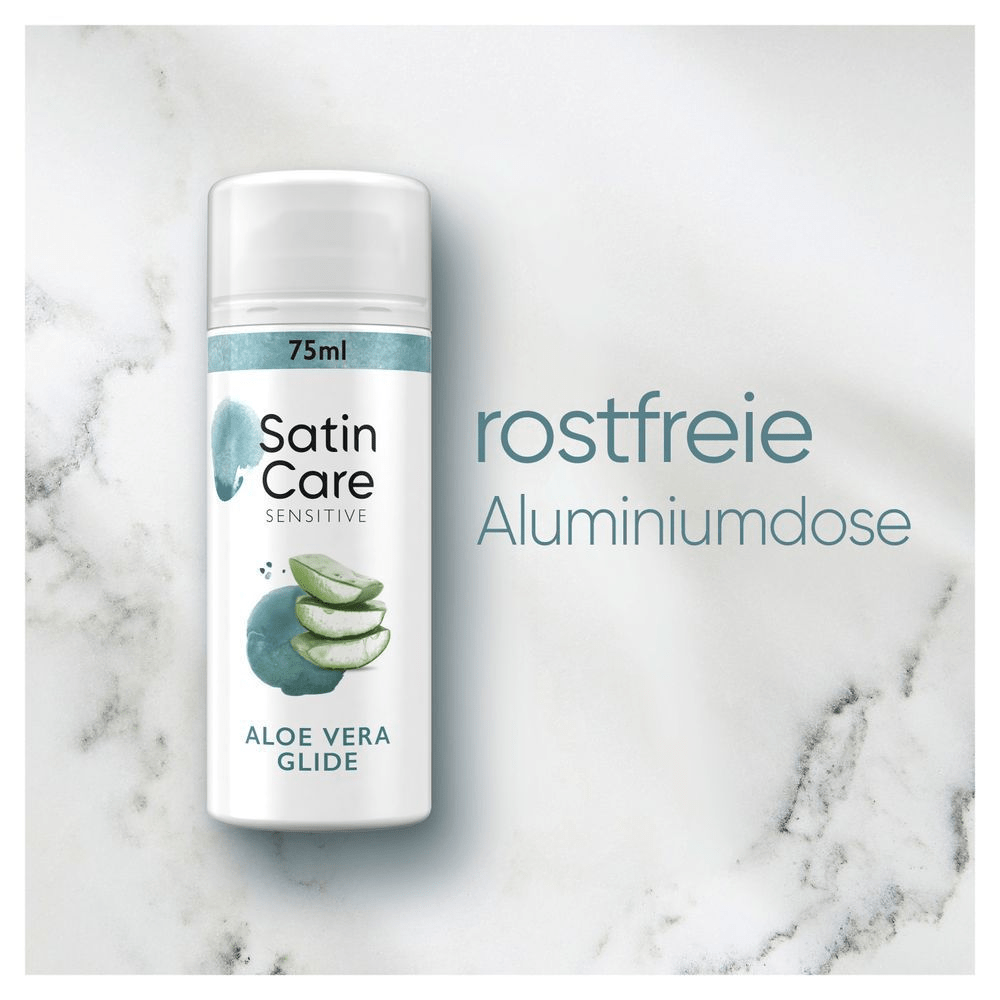 Bild: Gillette Satin Care Rasiergel, Aloe Vera 