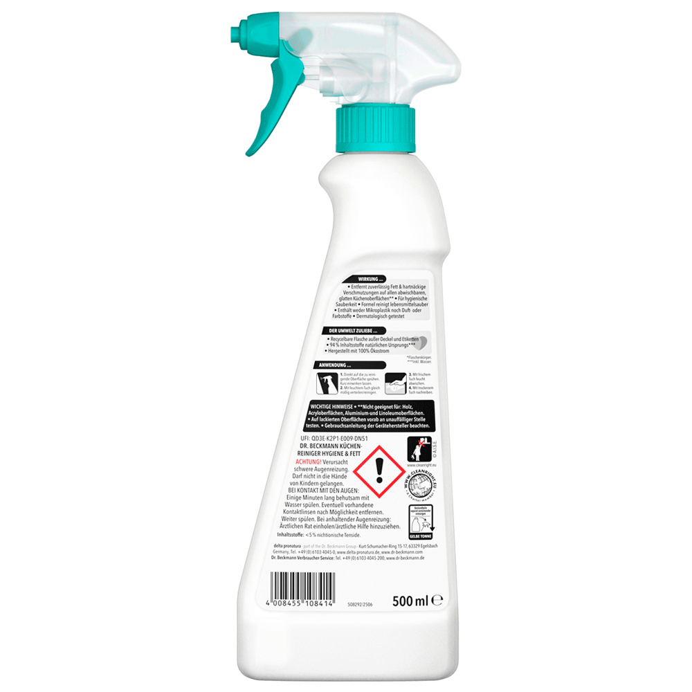 Bild: Dr. Beckmann Küchenreiniger Hygiene & Fett 