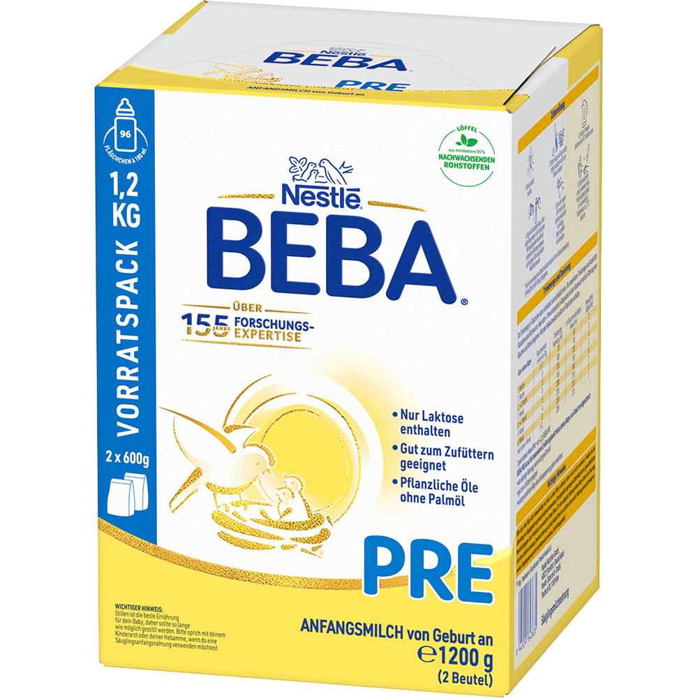 Bild: BEBA PRE Anfangsmilch von Geburt an 