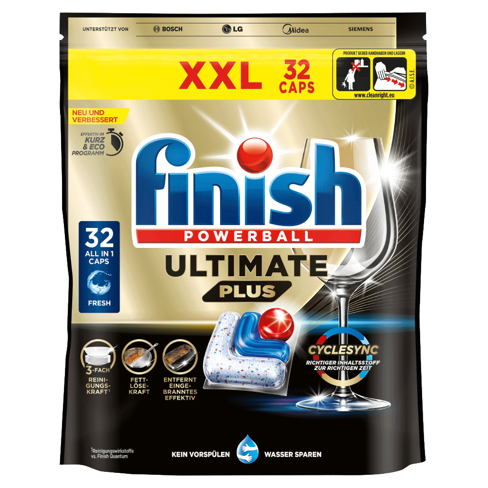 Bild: finish Powerball Ultimate Plus Geschirrspültabs 