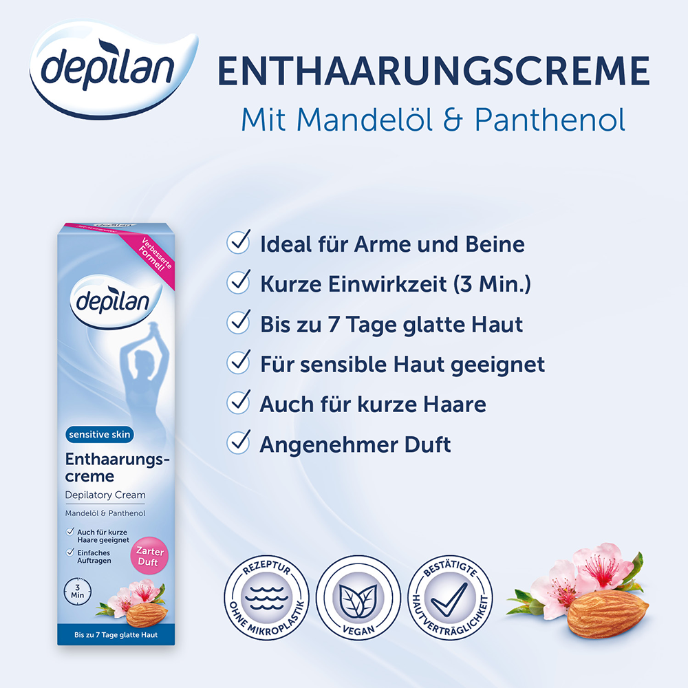 Bild: depilan Sensitive Skin Enthaarungscreme 