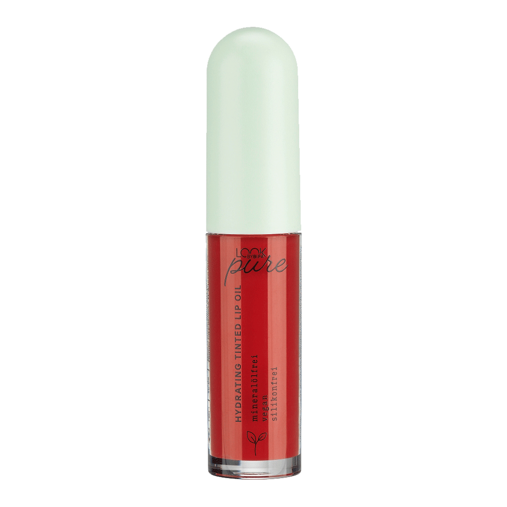 Bild: LOOK BY BIPA pure Hydrating Tinted Lip Oil Red Radiance 