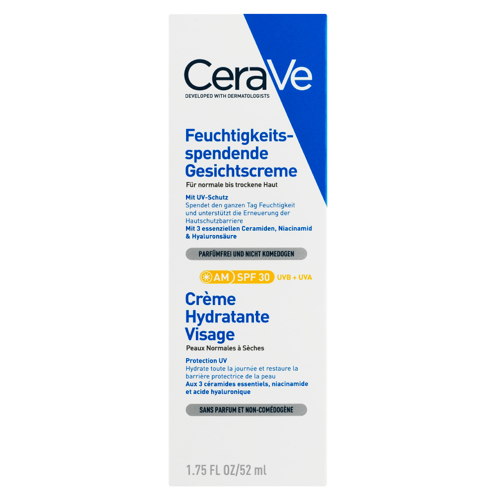 Bild: CeraVe Feuchtigkeitsspendene Gesichtscreme SPF 30 