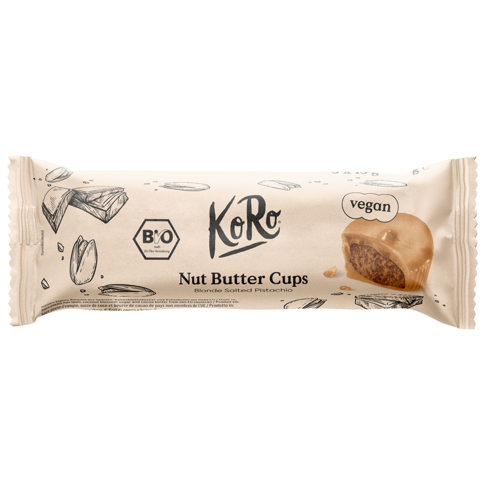 Bild: KoRo Nut Butter Cups Blonde Salted Pistachio 