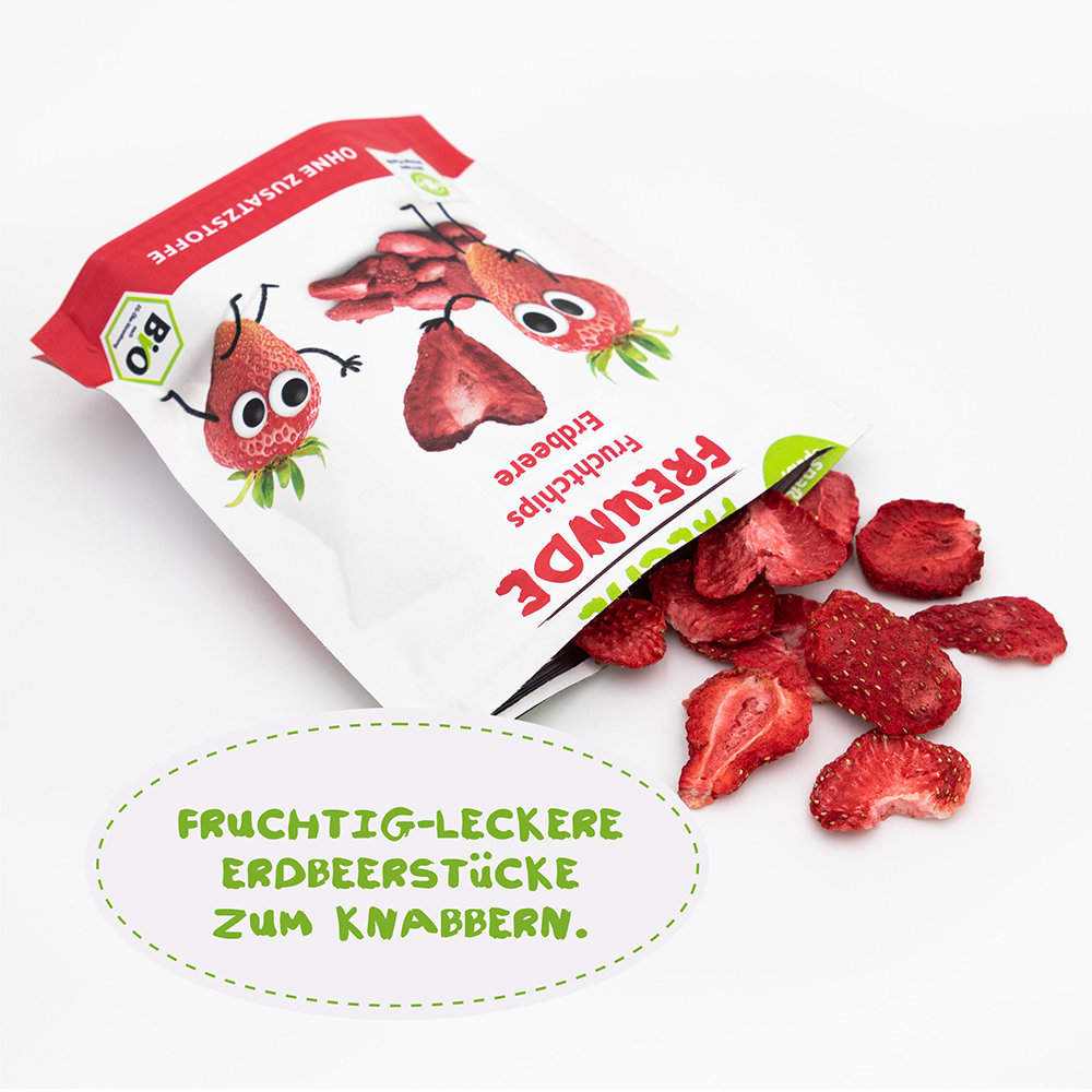 Bild: Freche Freunde Fruchtchips Erdbeere 
