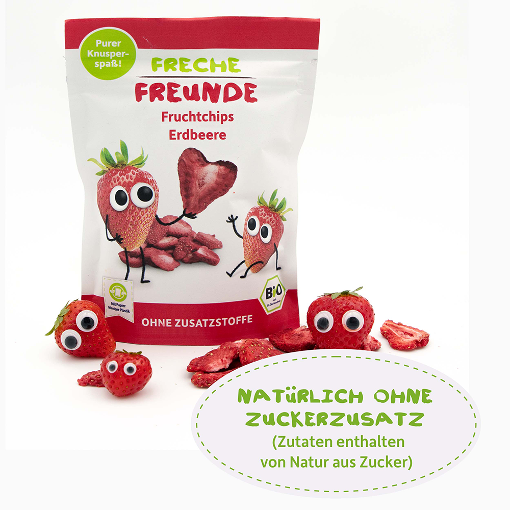 Bild: Freche Freunde Fruchtchips Erdbeere 