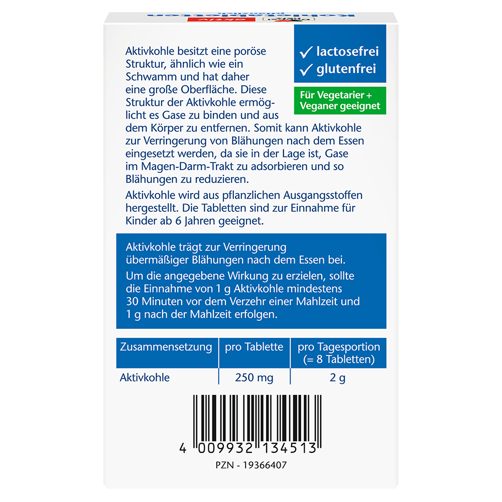 Bild: DOPPELHERZ Kohletabletten pflanzlich