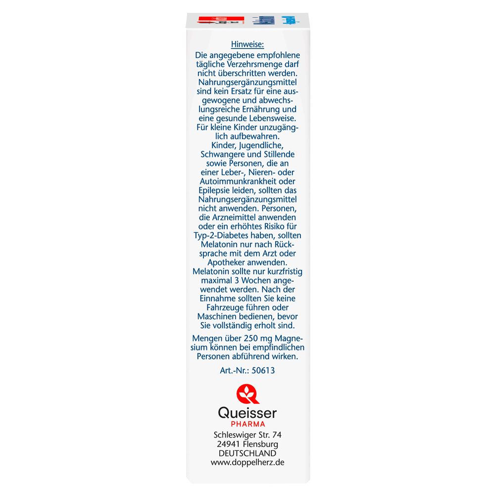 Bild: DOPPELHERZ Melatonin + Magnesium 400 