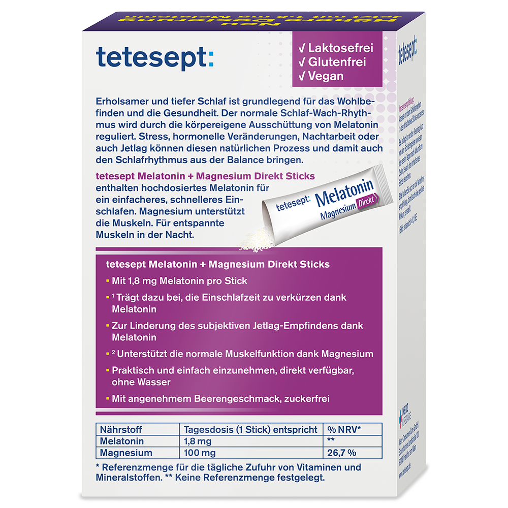 Bild: tetesept: Melatonin Magnesium Direkt