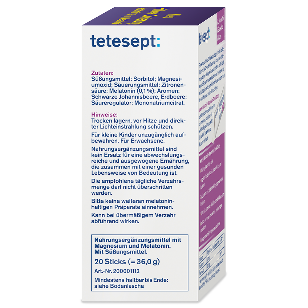 Bild: tetesept: Melatonin Magnesium Direkt