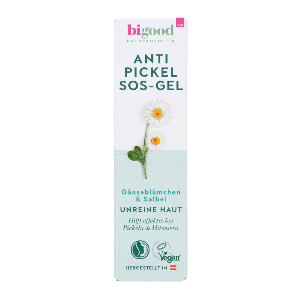 Bild: bi good Antipickel SOS-Gel Gänseblümchen & Salbei 