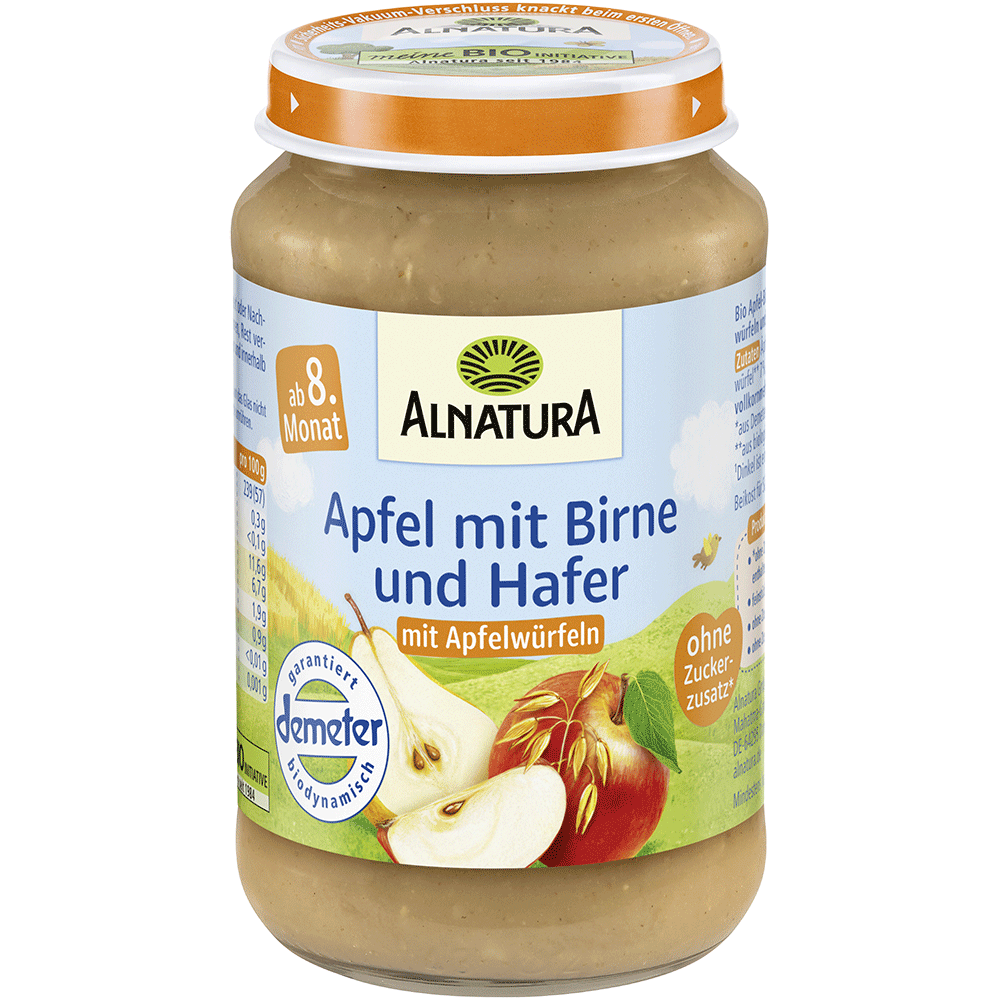 Bild: ALNATURA Apfel, Birne und Haferbrei 