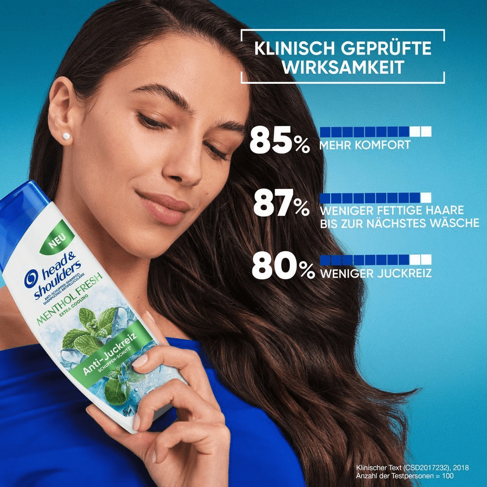 Head & Shoulders: Klinisch bewährt - 85% mehr Komfort, weniger Fett & Juckreiz.