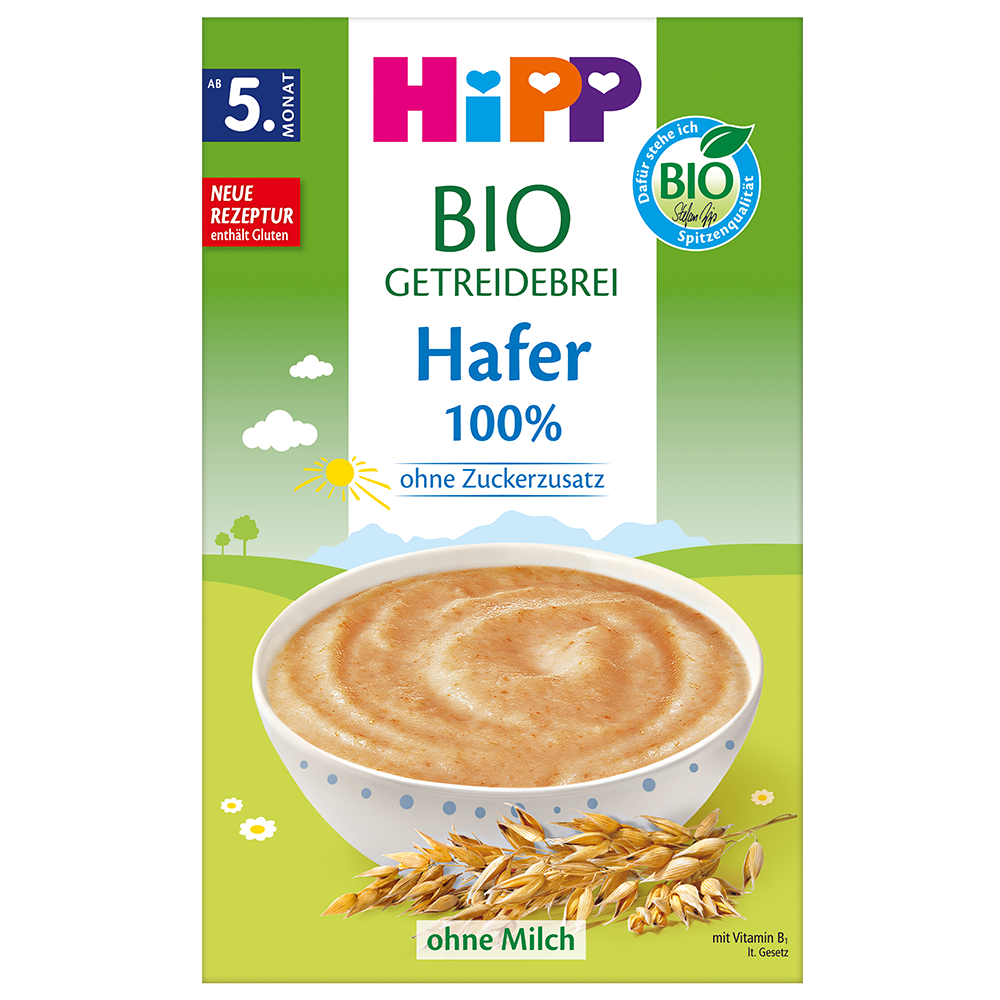 Bild: HiPP Bio Getreidebrei Hafer 100% 