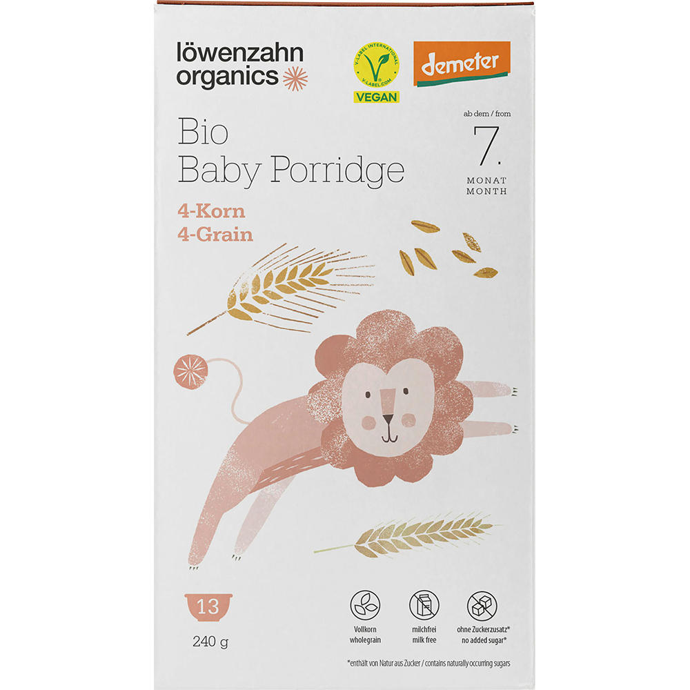 Bild: Löwenzahn organics Bio Baby Porridge 4-Korn