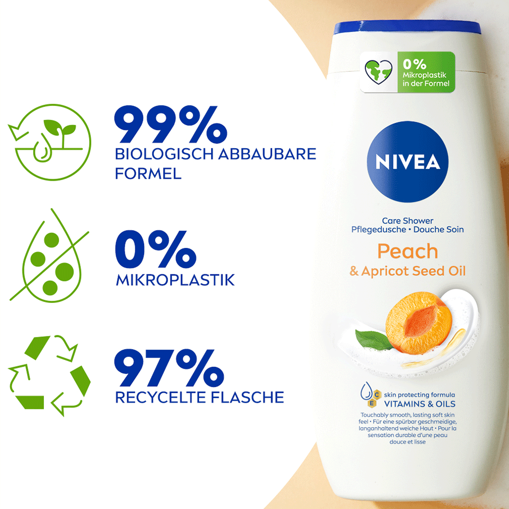 Bild: NIVEA Pflegedusche Peach & Apricot Seed Oil 