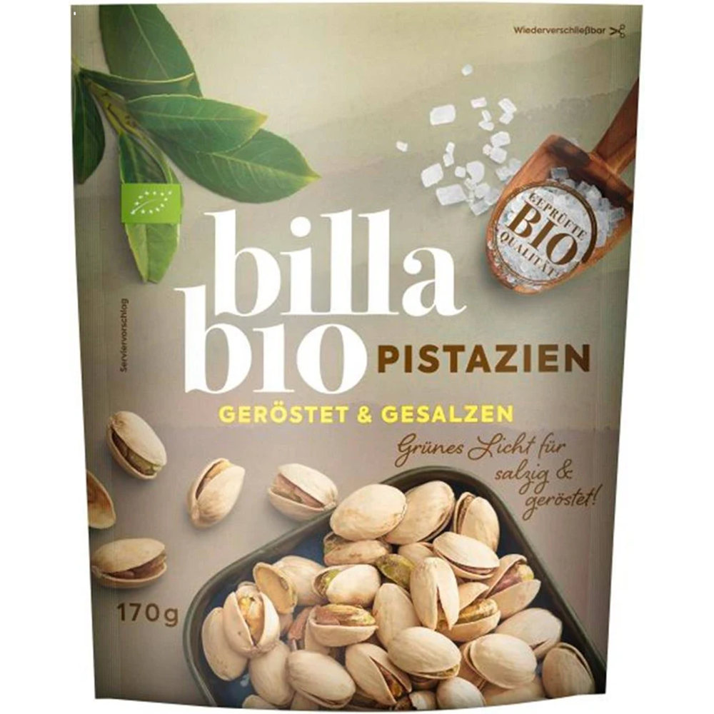Bild: Billa Bio Pistazien Geröstet und Gesalzen 