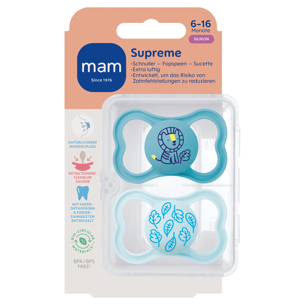 Bild: MAM Supreme Schnuller Silikon 6-16 Monate 