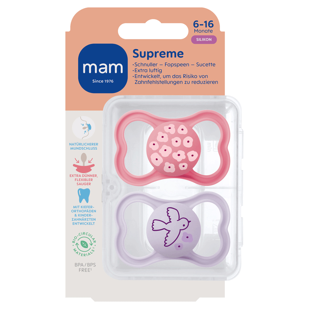 Bild: MAM Supreme Schnuller Silikon 6-16 Monate 