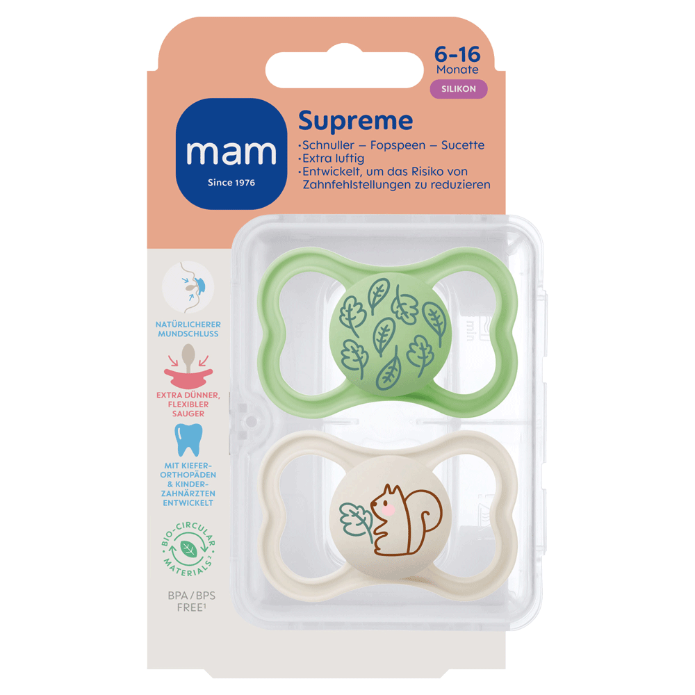 Bild: MAM Supreme Schnuller Silikon 6-16 Monate 