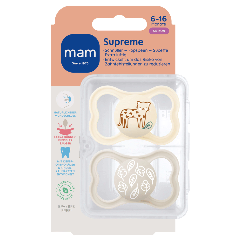Bild: MAM Supreme Schnuller Silikon 6-16 Monate 