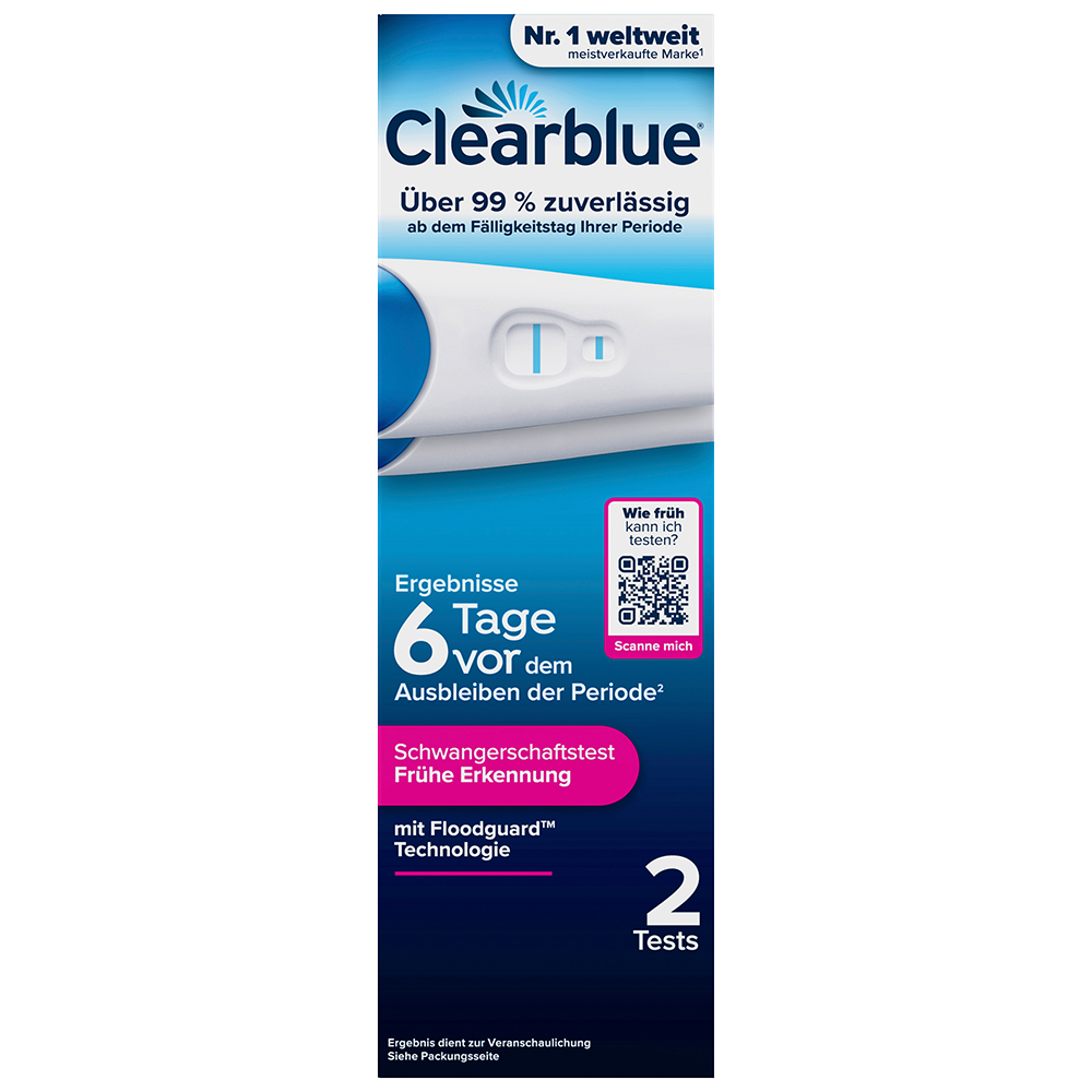 Bild: Clearblue Schwangerschaftsfrühtest 