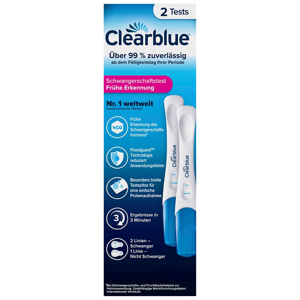 Bild: Clearblue Schwangerschaftsfrühtest 