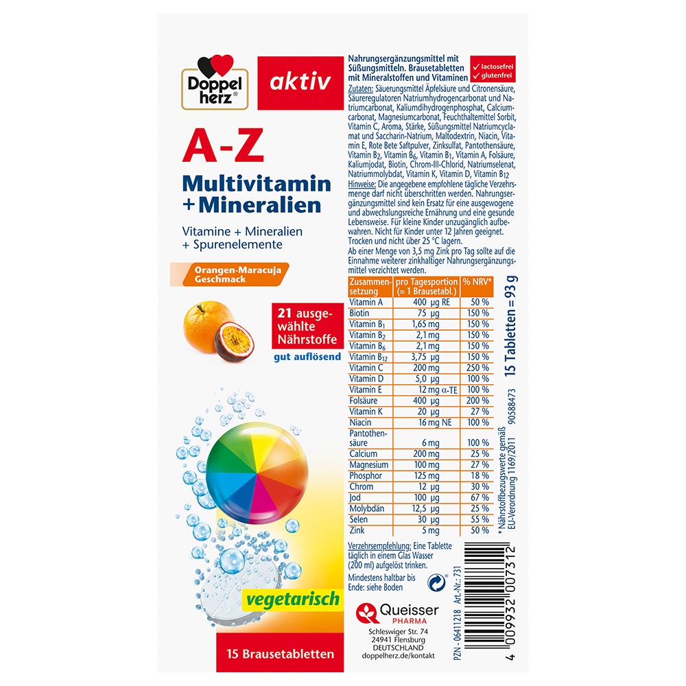 Bild: DOPPELHERZ A-Z Multivitamin + Mineralien 