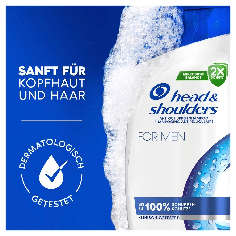 Bild: head & shoulders For Men Anti-Schuppen-Shampoo, Bis Zu  100% Schuppenschutz, 300ML 