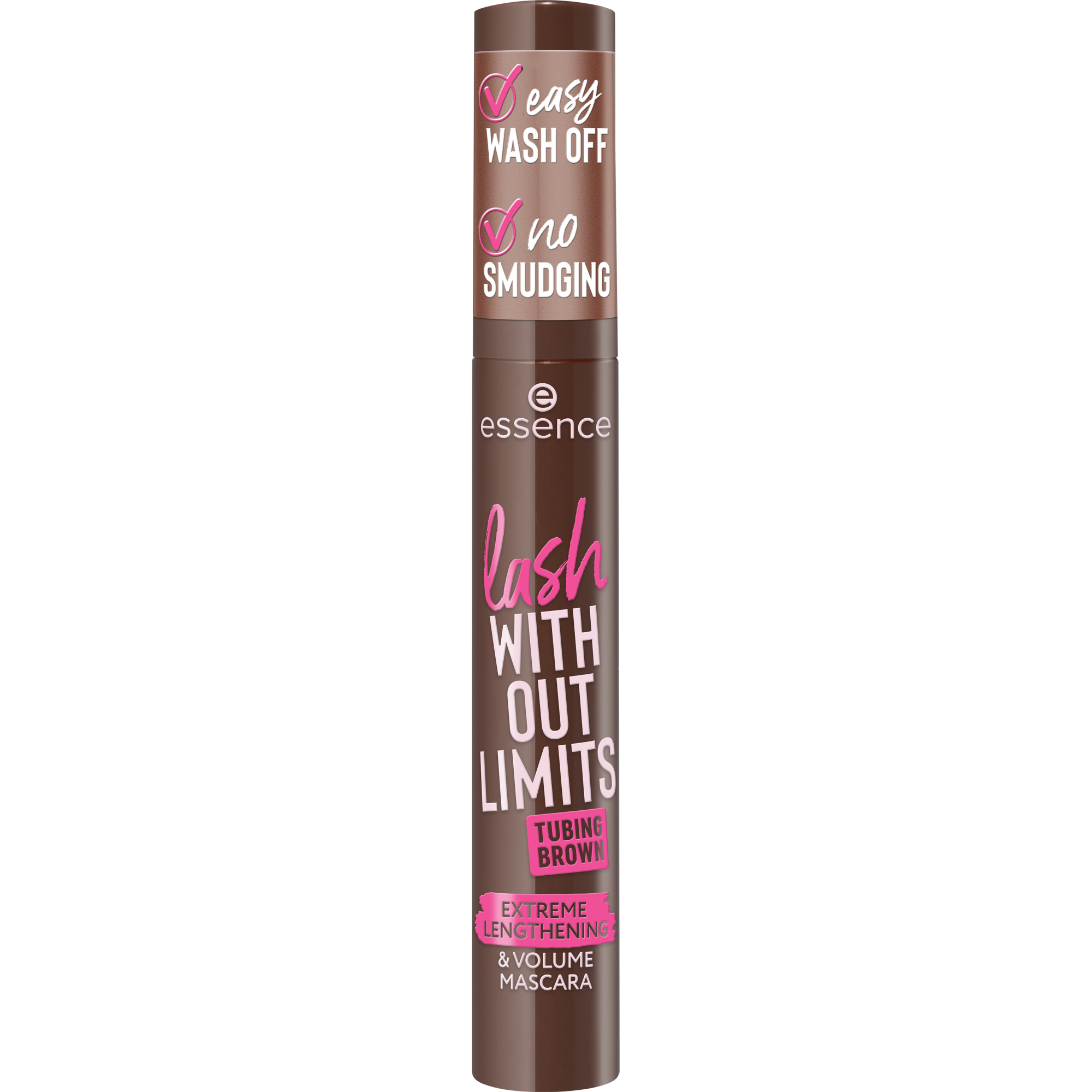 Bild: essence lash WITHOUT LIMITS TUBING BROWN EXTREME LENGTHENING & VOLUME MASCARA Brown Tubing 