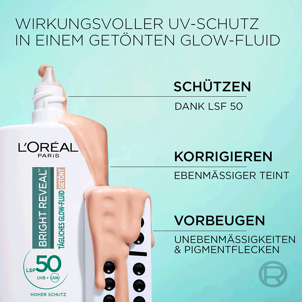 Bild: L'ORÉAL PARIS Bright Reveal Tägliches Glow-Fluid Getönt Light LSF 50 