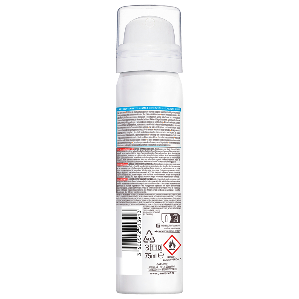 Bild: GARNIER AMBRE SOLAIRE Super UV Over Make Up Spray 