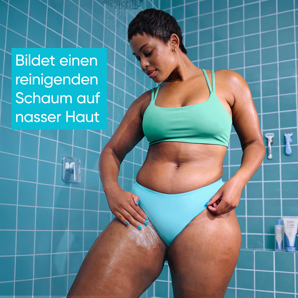 Bild: Gillette Satin Care 2-in-1 Reinigungs- und Rasiergel 