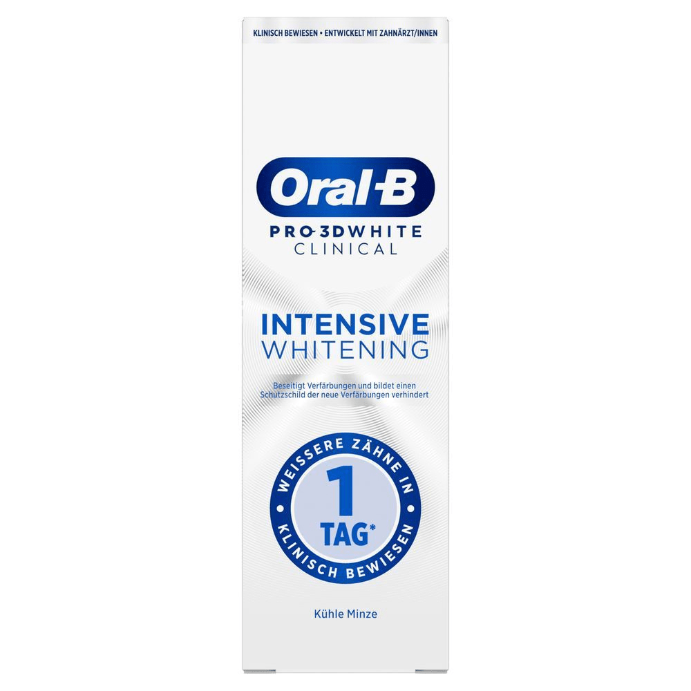 Bild: Oral-B Pro 3D White Clinical Intensive Whitening Zahnpasta 