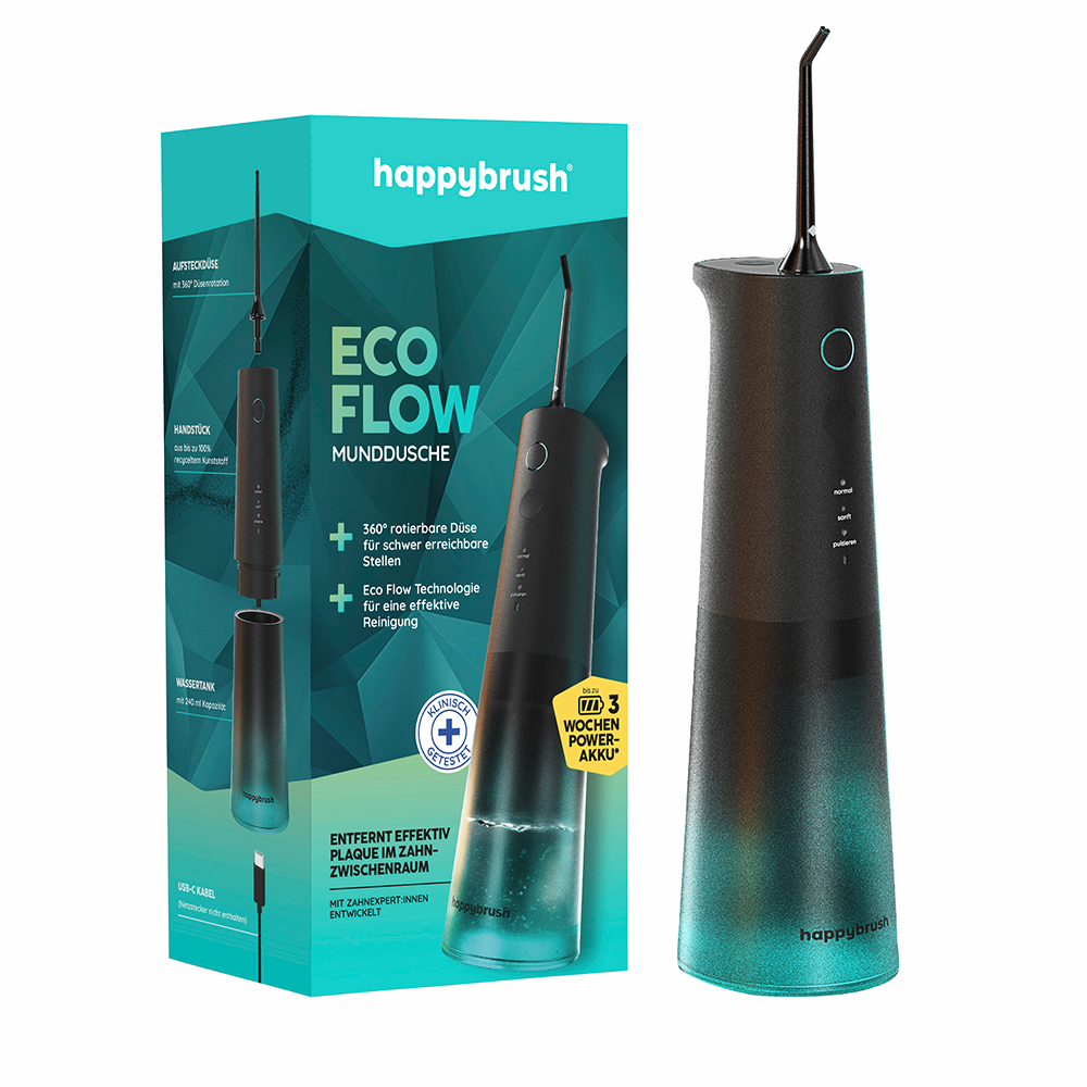 Bild: happybrush Eco Flow Munddusche 