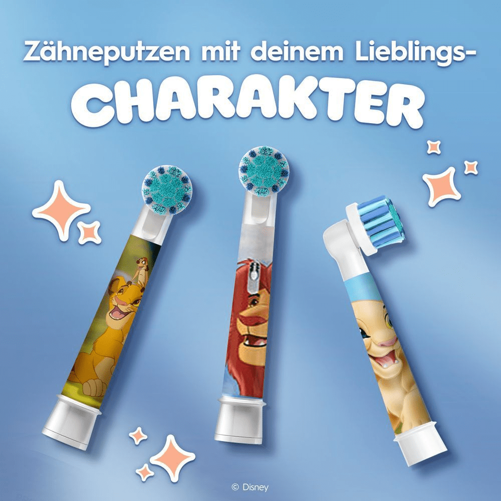 3 Aufsteckbürsten mit dem Text: Zähneputzen mit deinem Lieblingscharakter