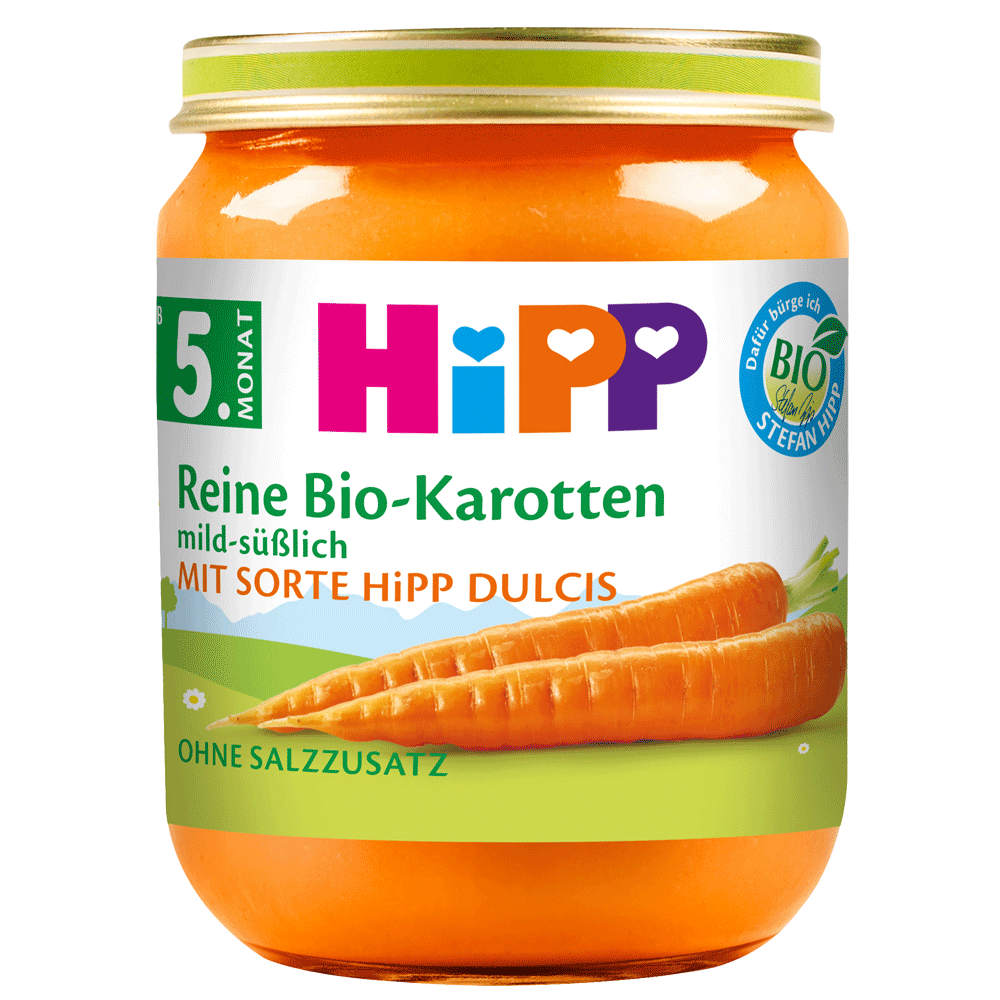 Bild: HiPP Reine Bio-Karotten mild-süßlich 