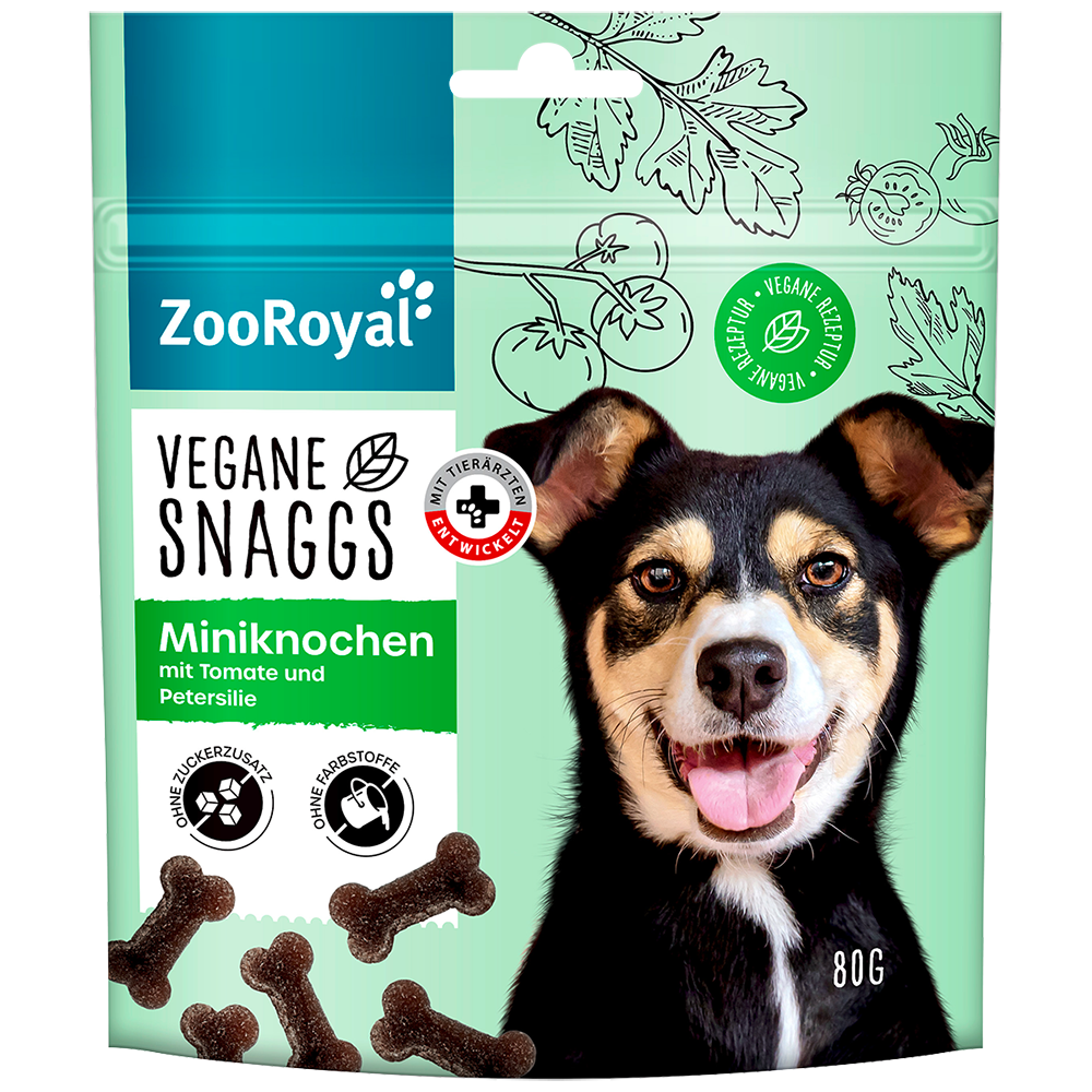 Bild: ZooRoyal Vegane Snaggs Miniknochen mit Tomate und Petersilie 