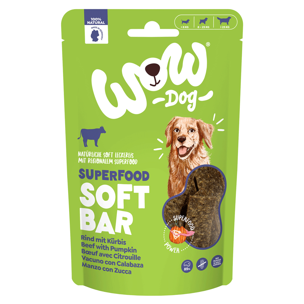 Bild: WOW Superfood Soft Bar Rind mit Kürbis