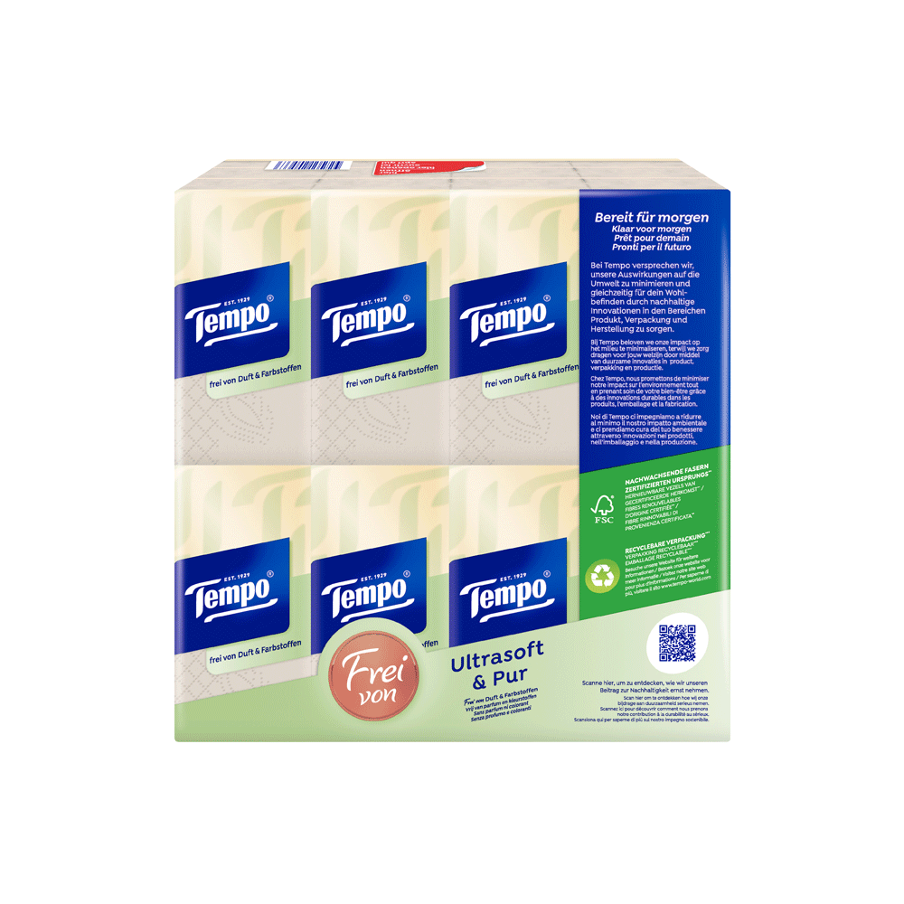 Bild: Tempo Taschentücher Ultrasoft & Pur