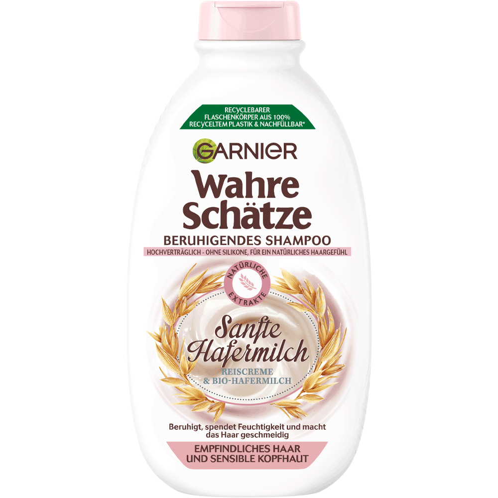 Bild: GARNIER Wahre Schätze Shampoo Hafermilch XXL 