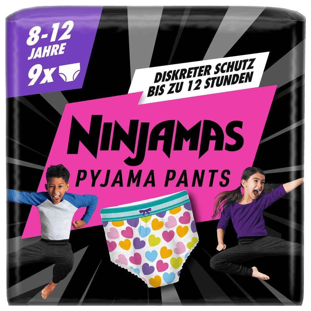 Bild: Ninjamas Pyjama Pants Herzen, 8 Jahre, 27kg-43kg 