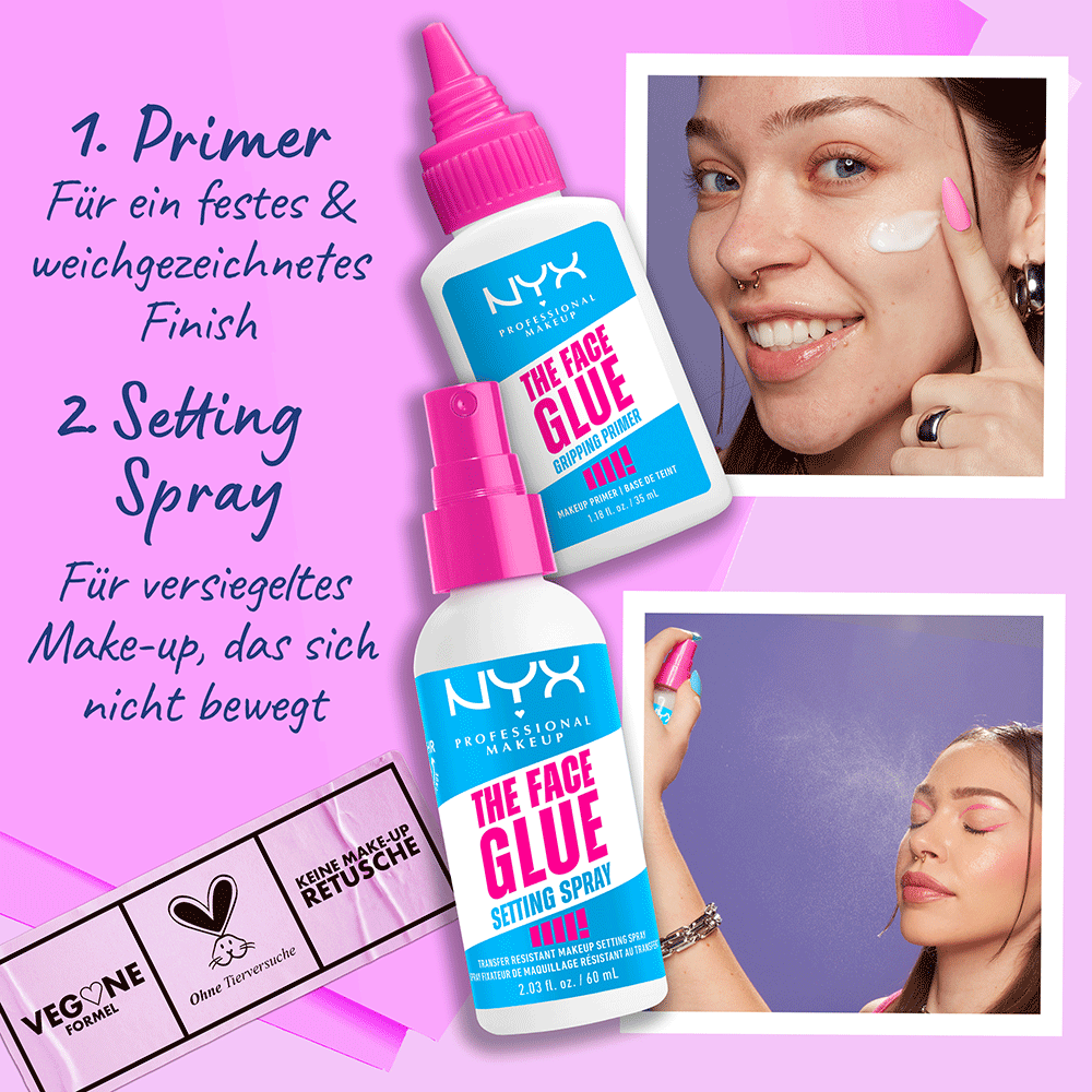 Bild: NYX Professional Make-up The Face Glue Extreme Hold Makeup Setting Spray 