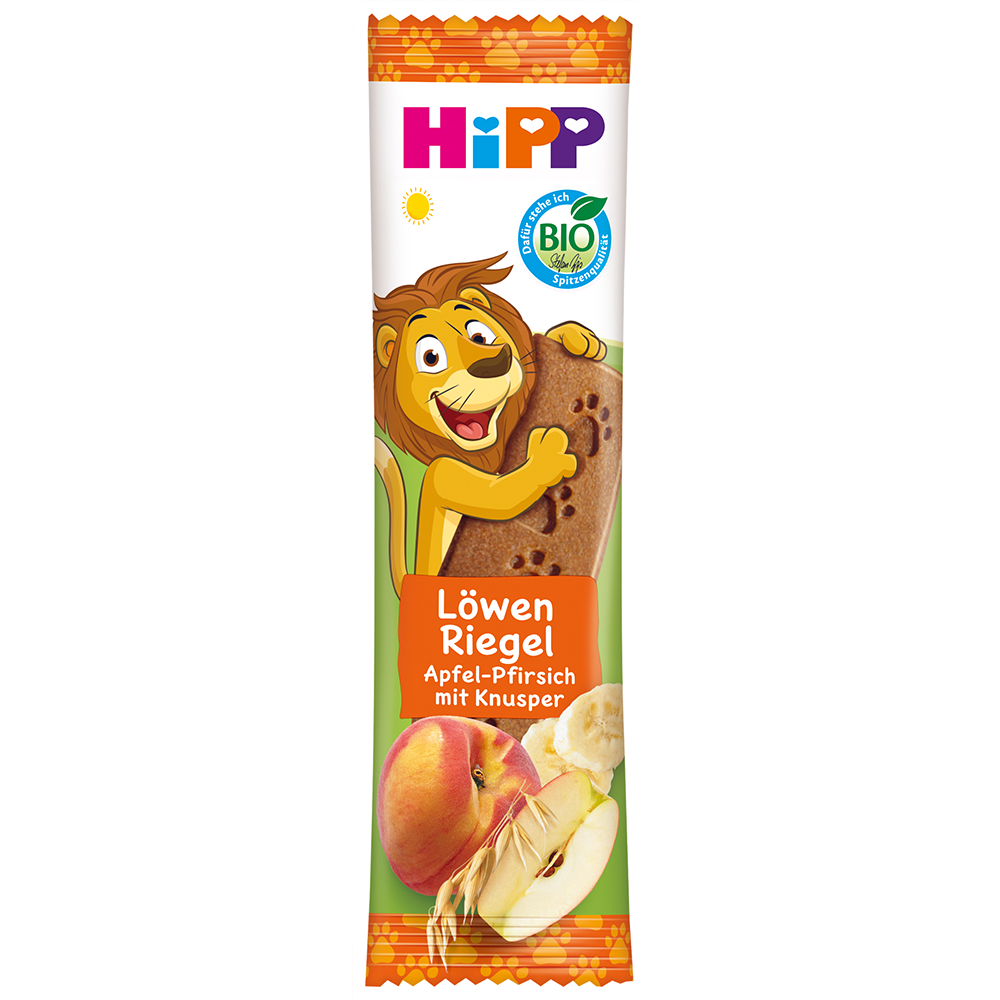 Bild: HiPP Löwen Riegel Apfel Pfirsich 