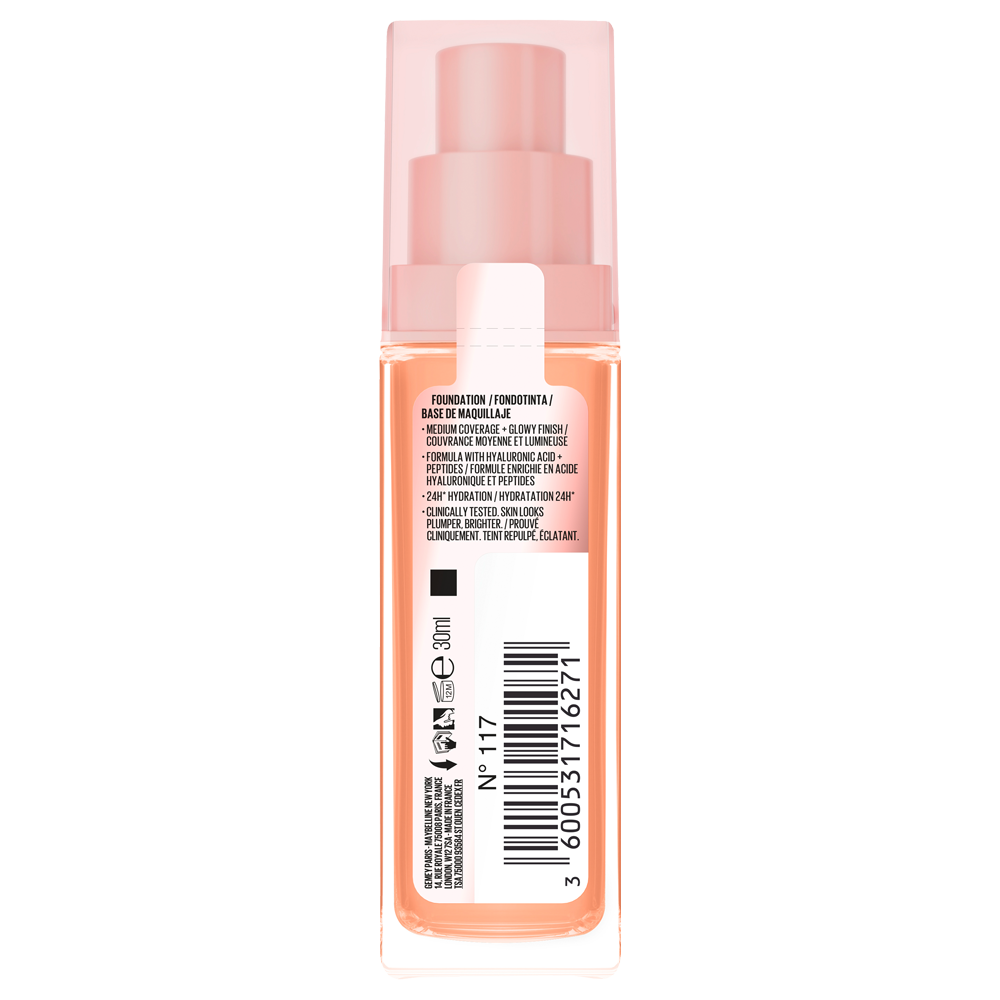 Bild: MAYBELLINE Face Lifter Plump & Glow Foundation 117